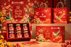 Mẫu hộp carton đựng quà Tết có quai xách: cách chọn phù hợp