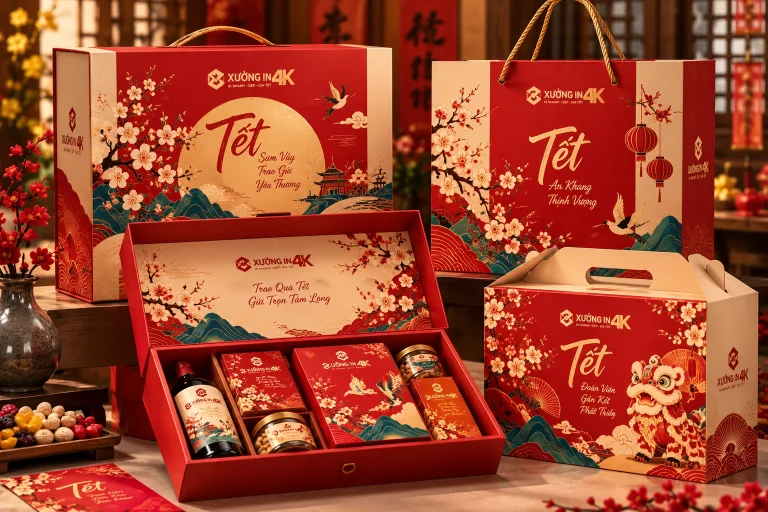 Mẫu hộp carton đựng quà Tết thiết kế riêng: chọn sao cho phù hợp?